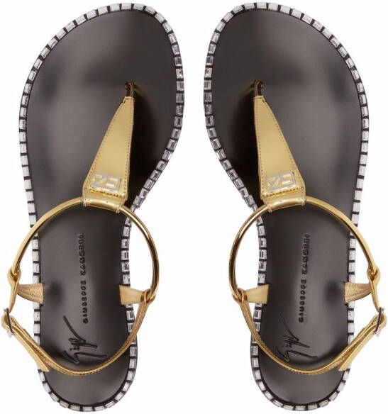 Giuseppe Zanotti Bellatriks leather sandals Gold