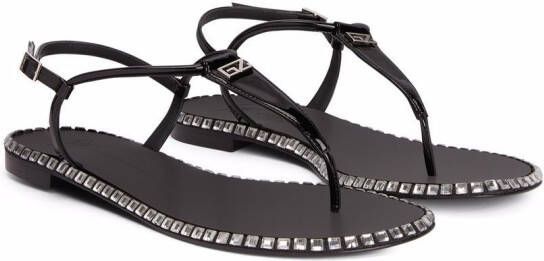 Giuseppe Zanotti Bellatriks T-bar studded sandals Black