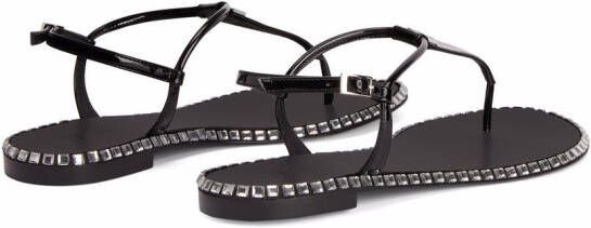 Giuseppe Zanotti Bellatriks T-bar studded sandals Black