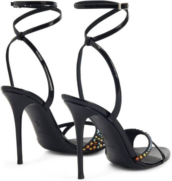 Giuseppe Zanotti Bellha 105mm crystal-embellished sandals Black