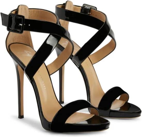 Giuseppe Zanotti Bellis 120mm leather sandals Black