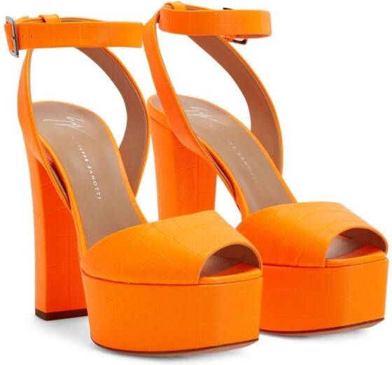 Giuseppe Zanotti Betty 120mm platform sandals Orange
