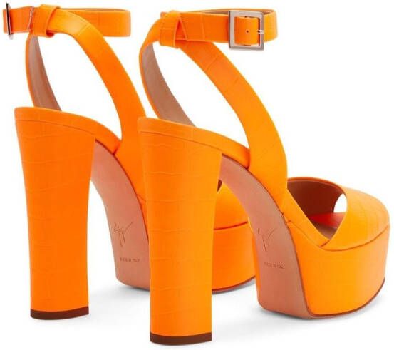 Giuseppe Zanotti Betty 120mm platform sandals Orange