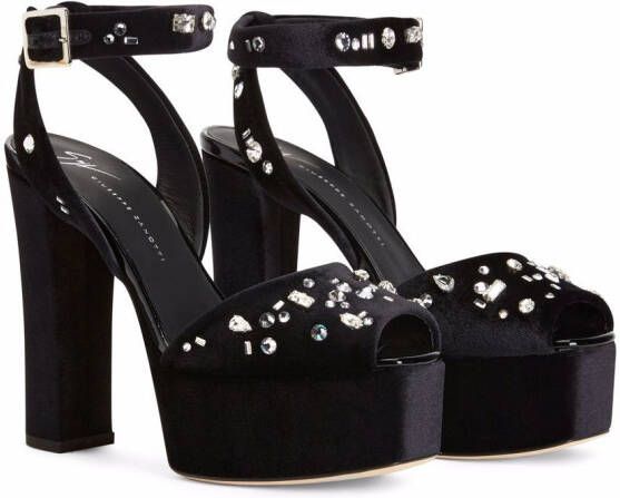 Giuseppe Zanotti Betty suede sandals Black