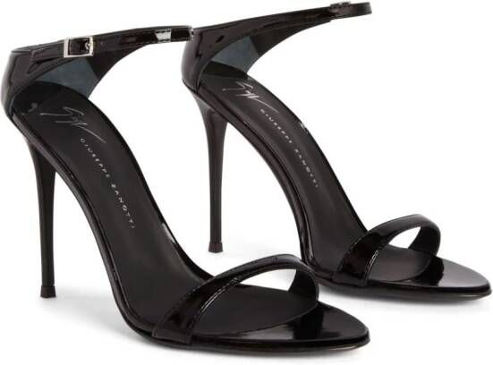 Giuseppe Zanotti Beverlee 105mm leather sandals Black