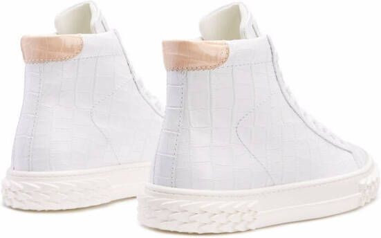 Giuseppe Zanotti Blabber crocodile-print high-top sneakers White