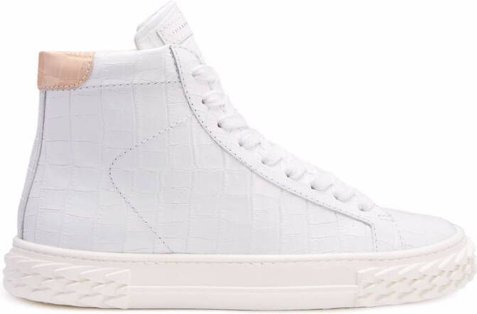 Giuseppe Zanotti Blabber crocodile-print high-top sneakers White