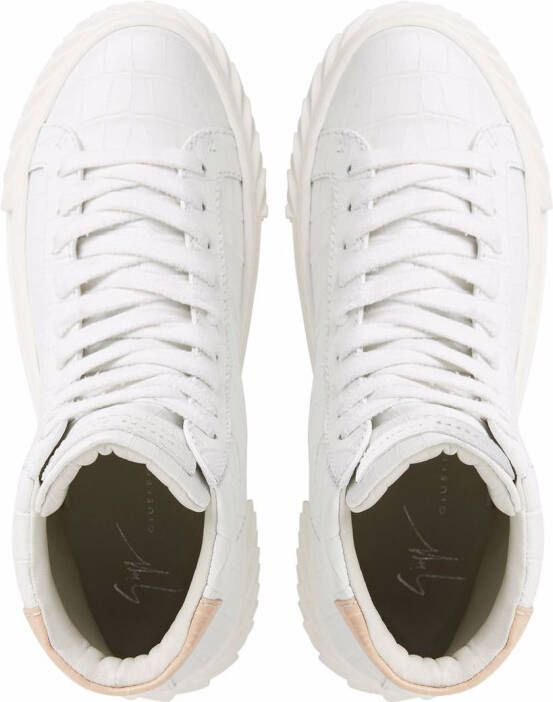Giuseppe Zanotti Blabber crocodile-print high-top sneakers White