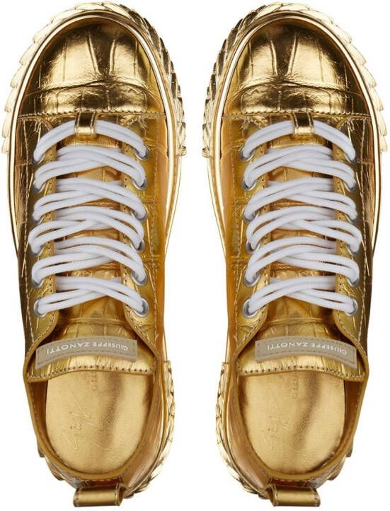 Giuseppe Zanotti Blabber metallic sneakers Gold