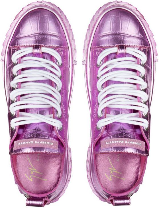 Giuseppe Zanotti Blabber metallic sneakers Purple