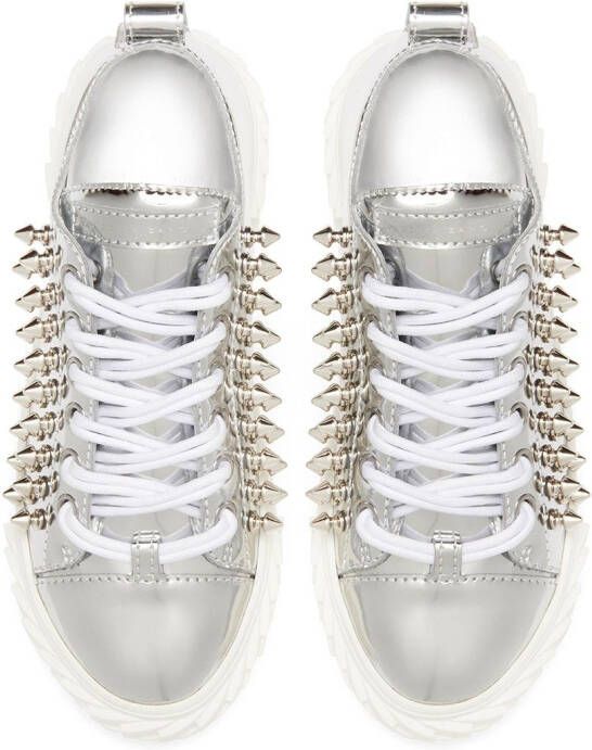 Giuseppe Zanotti Blabber stud-embellished sneakers Silver