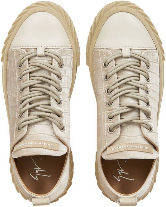 Giuseppe Zanotti Blabber velvet low-top sneakers White