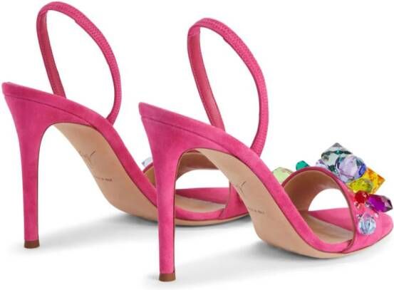 Giuseppe Zanotti Blinda 105mm suede sandals Pink