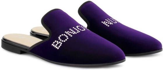 Giuseppe Zanotti Bonjour Nuit velvet loafers Purple