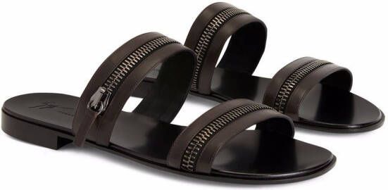 Giuseppe Zanotti Brad zip-detail sandals Brown
