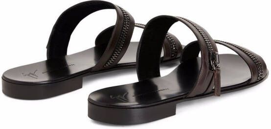 Giuseppe Zanotti Brad zip-detail sandals Brown