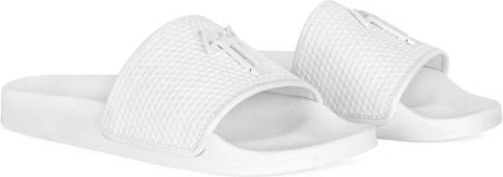 Giuseppe Zanotti Brett logo-plaque slides White