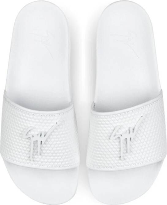Giuseppe Zanotti Brett logo-plaque slides White