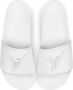 Giuseppe Zanotti Brett logo-plaque slides White - Thumbnail 4
