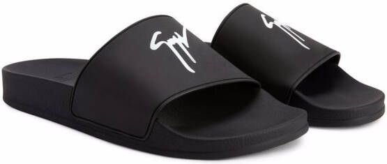 Giuseppe Zanotti Brett signature slides Black