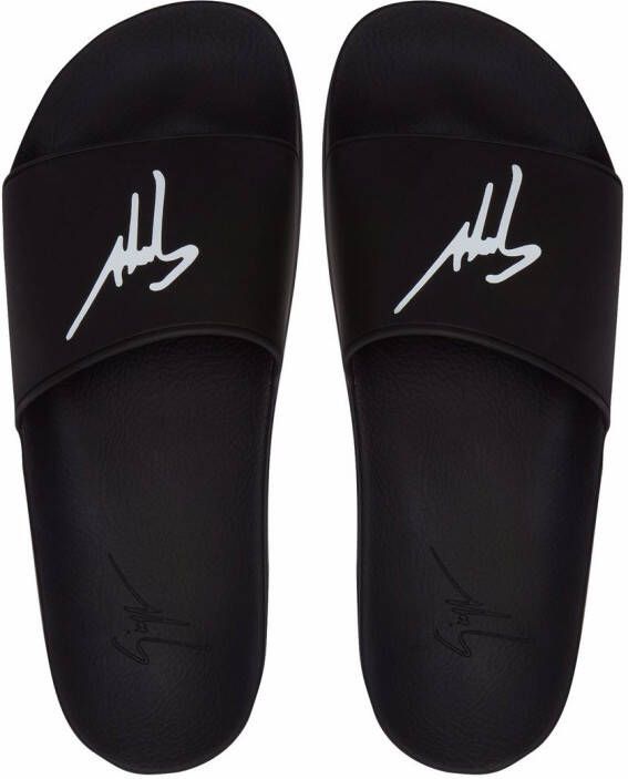 Giuseppe Zanotti Brett signature slides Black