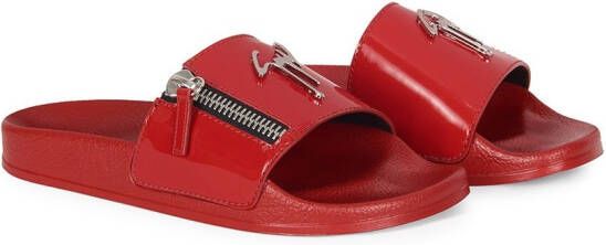 Giuseppe Zanotti Brett Zip slides Red