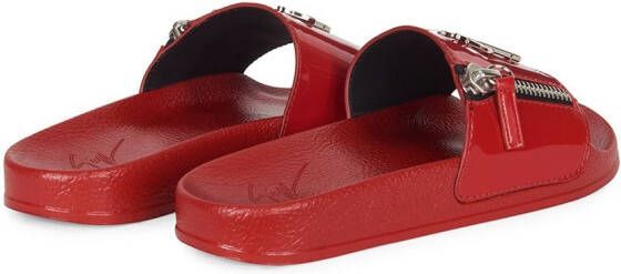 Giuseppe Zanotti Brett Zip slides Red