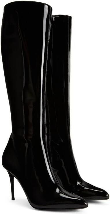 Giuseppe Zanotti Brytta 90mm patent leather boots Black