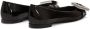 Giuseppe Zanotti buckle-detail leather balarina shoes Black - Thumbnail 3