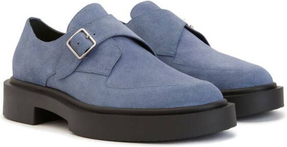 Giuseppe Zanotti buckled suede shoes Blue