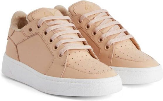 Giuseppe Zanotti calf-leather lace-up sneakers Neutrals