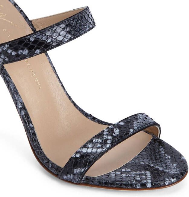 Giuseppe Zanotti Calista snakeskin-effect sandals Grey