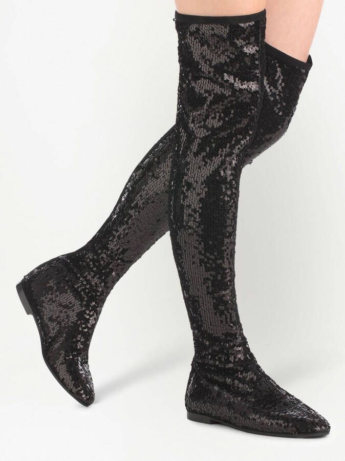 Giuseppe Zanotti Candle sequin-embellished boots Black