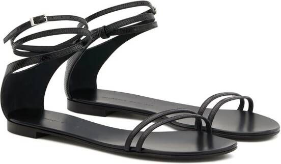 Giuseppe Zanotti Catia flat sandals Black