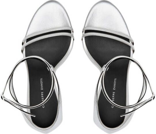 Giuseppe Zanotti Catia leather sandals Silver