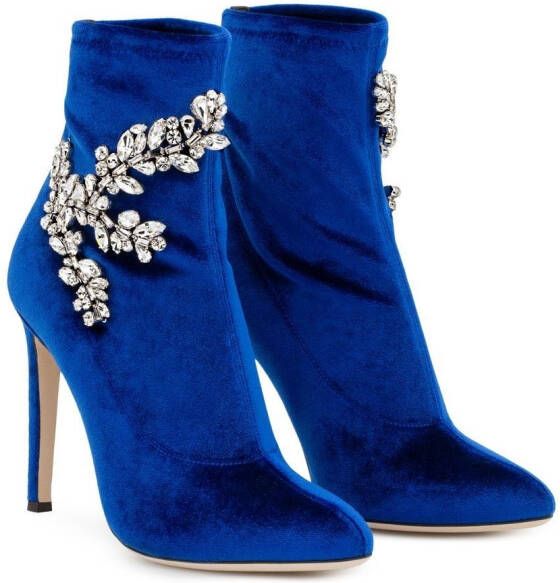 Giuseppe Zanotti Celeste crystal-embellished boots Blue