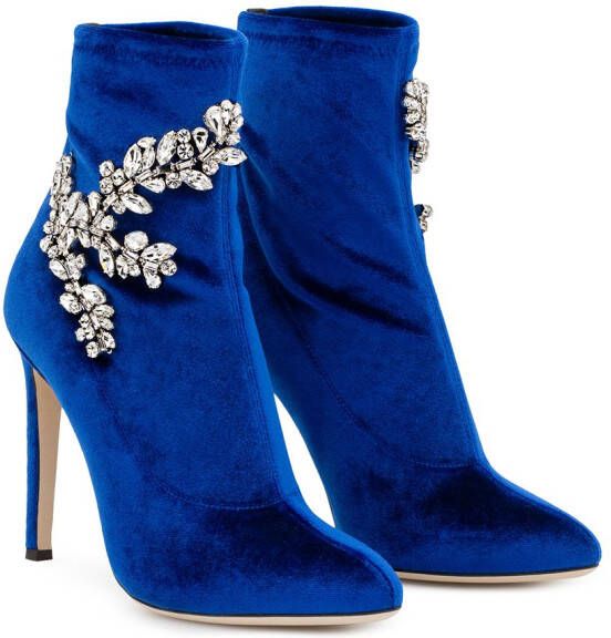 Giuseppe Zanotti Celeste crystal-embellished boots Blue