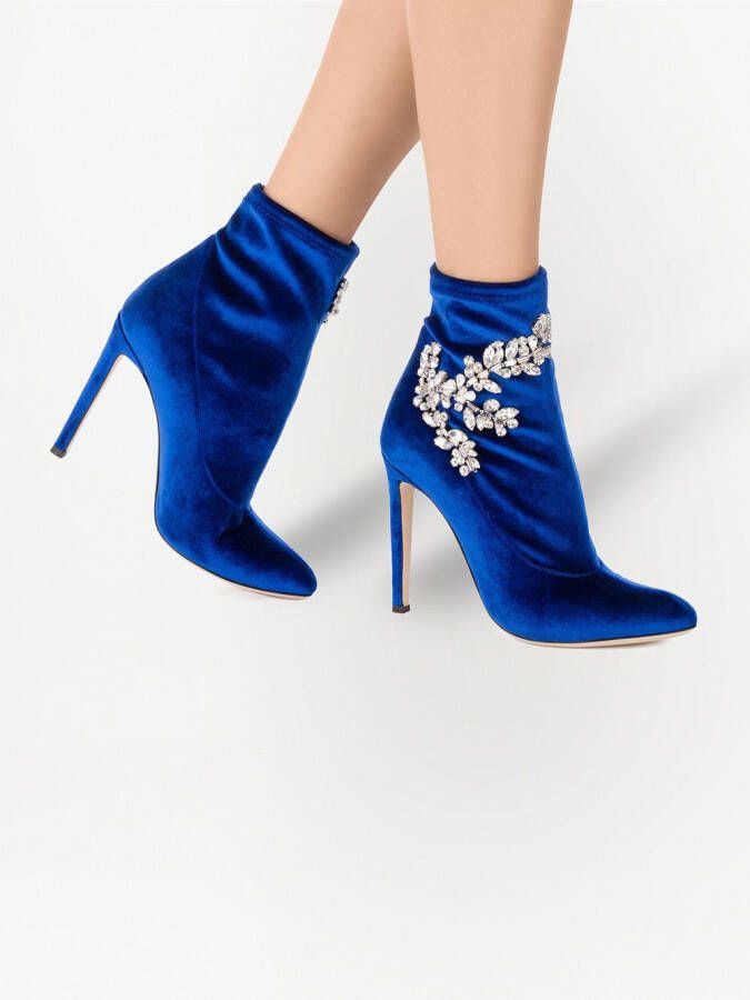 Giuseppe Zanotti Celeste crystal-embellished boots Blue