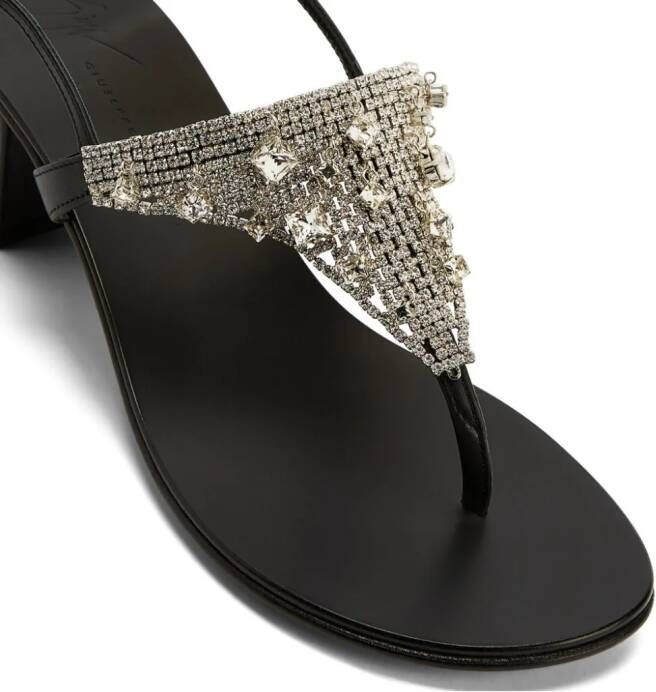 Giuseppe Zanotti Clarett 40mm crystal-embellished sandals Black