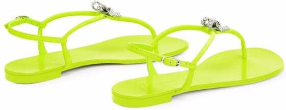 Giuseppe Zanotti Clementyne crystal-embellished flip-flops Green