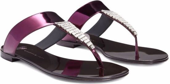 Giuseppe Zanotti Cleta crystal-embellished sandals Purple