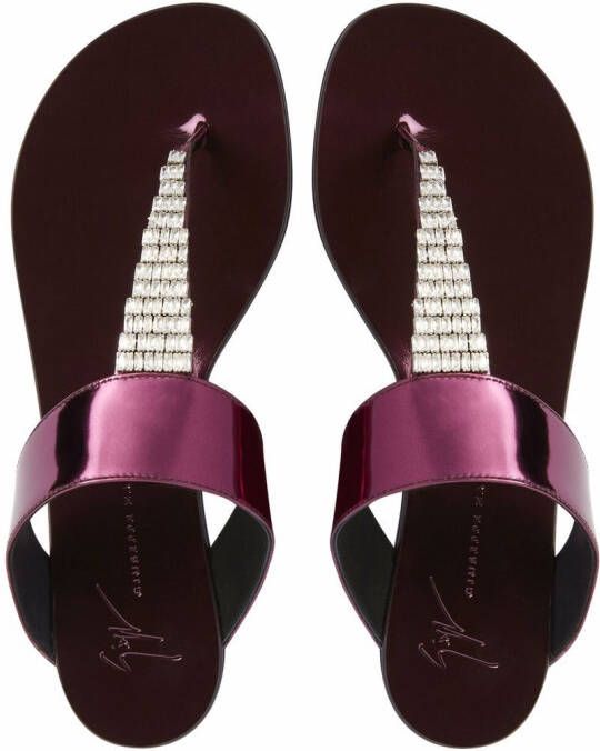 Giuseppe Zanotti Cleta crystal-embellished sandals Purple