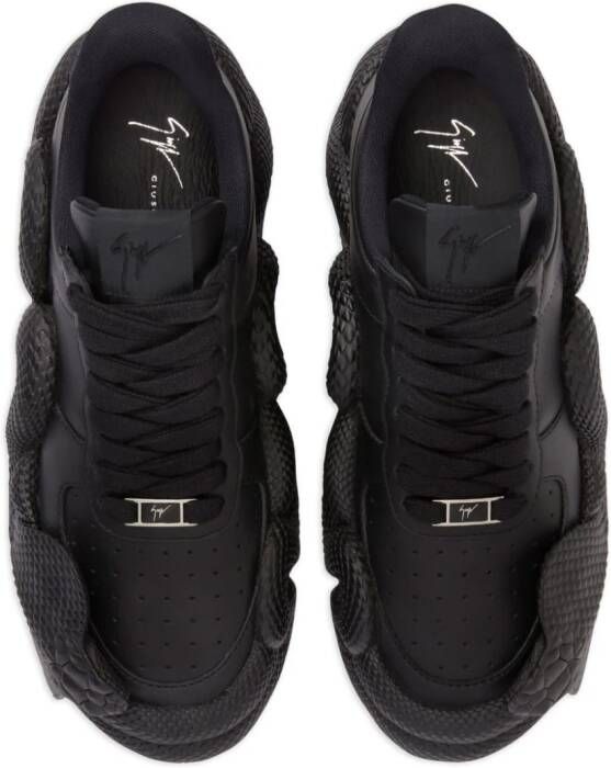 Giuseppe Zanotti Cobras 3D-detail low-top sneakers Black