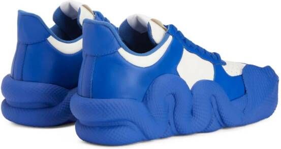 Giuseppe Zanotti Cobras leather panelled sneakers Blue
