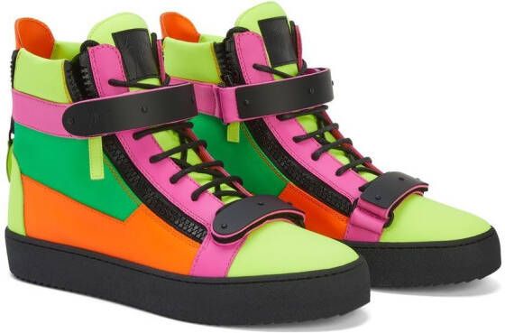 Giuseppe Zanotti Coby colour-block high-top sneakers Multicolour