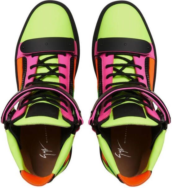Giuseppe Zanotti Coby colour-block high-top sneakers Multicolour