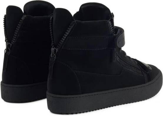 Giuseppe Zanotti Coby cotton high-top sneakers Black