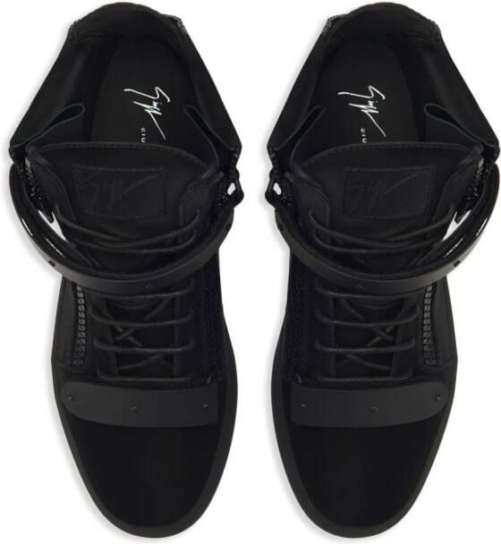 Giuseppe Zanotti Coby cotton high-top sneakers Black