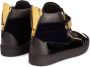 Giuseppe Zanotti Coby panelled leather sneakers Blue - Thumbnail 3
