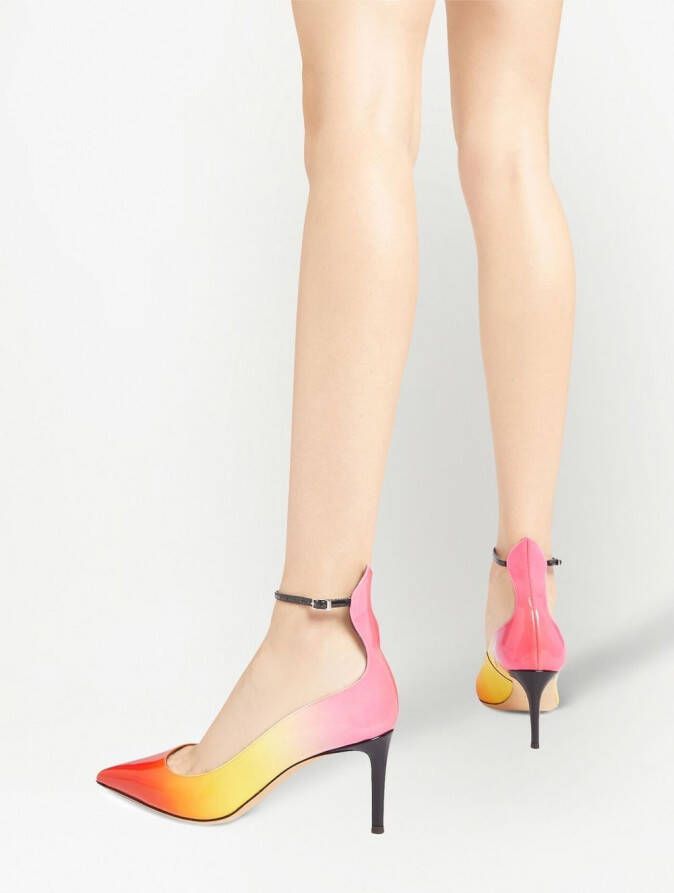 Giuseppe Zanotti Cohralise pointed-toe heeled pumps Yellow